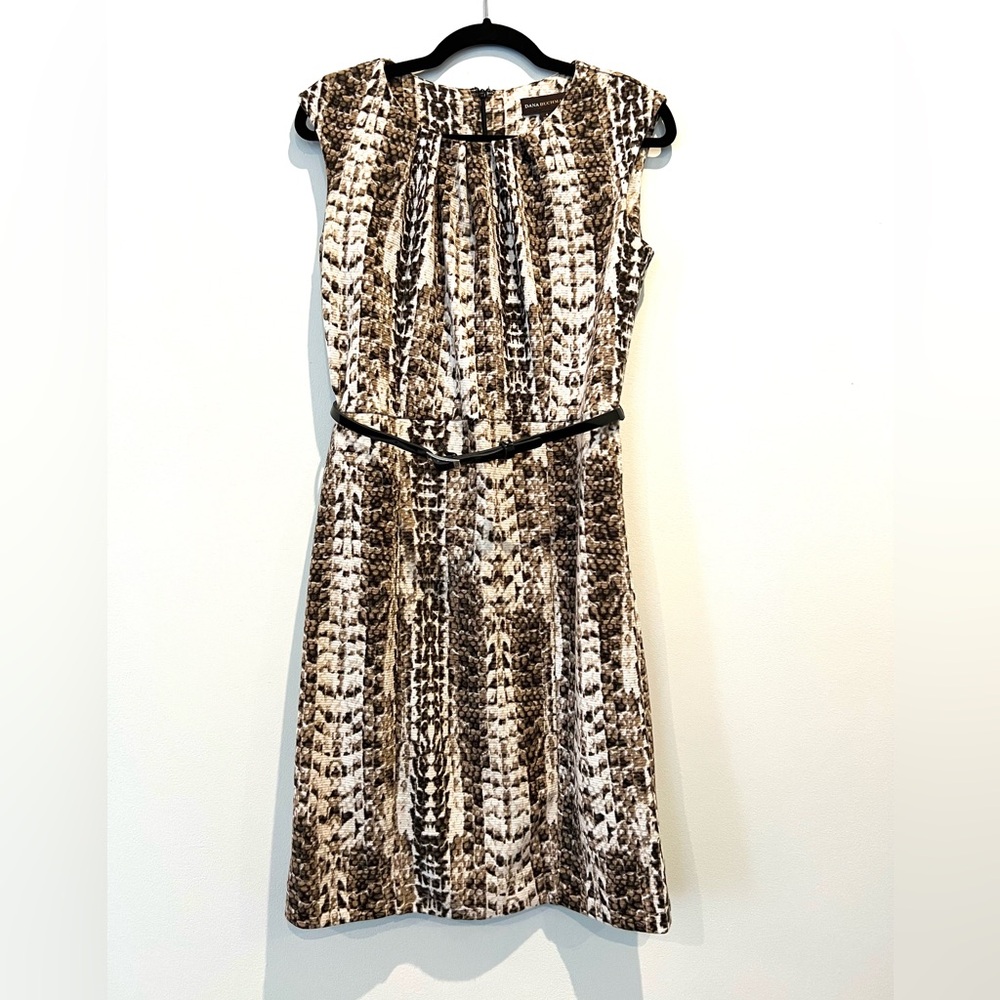 Dana Buchman Brown Snake Patterned Dress